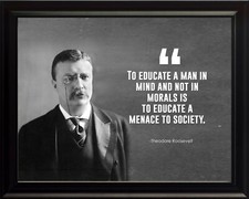 Theodore Roosevelt To Educate A Poster Print Picture or Framed Wall Art