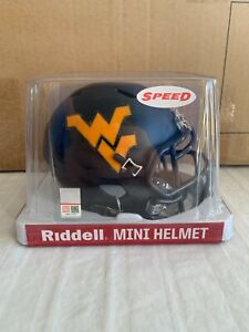 West Virginia Mountaineers NCAA Riddell Speed Blue Mini Helmet