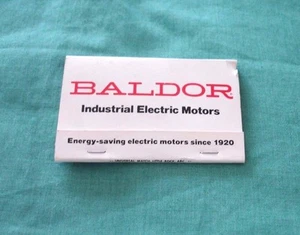 Vintage Baldor Industrial Electric Motors Matchbook- Unstruck - Imagen 1 de 3