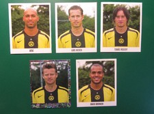 5 x football stickers, Borussia Dortmund, Panini Bundesliga 2005/06 unglued