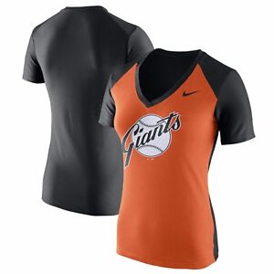 San Francisco Giants Womens Nike Cooperstown Throwback Logo T-Shirt - L & M NWT