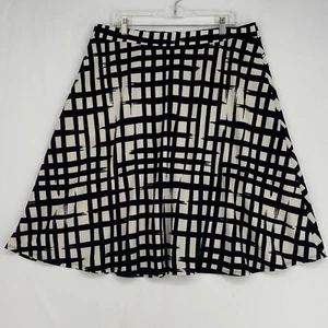 Falda Faith and Joy Juniors 3X XXL Línea A Negra Marfil Estampado Geométrico Poliéster - Imagen 1 de 7