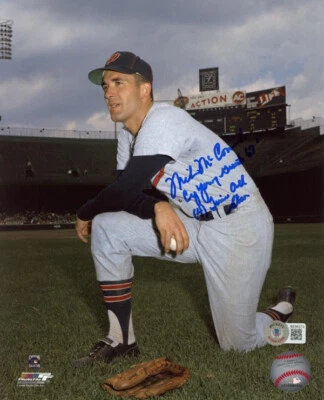 MIKE MCCORMICK SIGNED 8x10 PHOTO + INSCRIPTION WASHINGTON SENATORS BECKETT BAS - Image 1 of 2