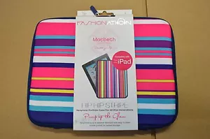 Fashion Nation Macbeth Collection custodia iPad in neoprene a righe hip hop - Foto 1 di 2