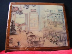 Placa de pared de madera vintage de tienda general - Imagen 1 de 2
