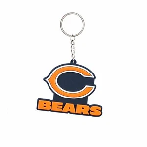 Team Sports America NFL Chicago Bears Bold Sporty Rubber Keychain - 5" Long x 3" - Picture 1 of 3