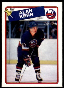 1988-89 O-Pee-Chee Alan Kerr Rookie . New York Islanders #63