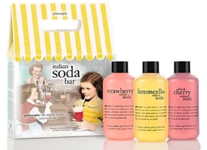 SEALED PHILOSOPHY  ITALIAN SODA BAR 3 In 1 Shampoo Shower Bubble Bath 6 Oz Each - Picture 1 of 3