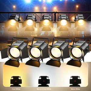 Par Light Dual Color COB 200W Spotlights with Barn Door DJ Party Stage Lighting - Picture 1 of 14