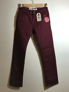 NWT levi's youth kids 511 denim 12 reg 26x26 maroon red slim hip to ankle - Picture 1 of 8