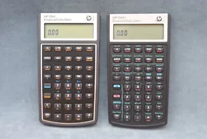 PAIR OF HEWLETT PACKARD 10bII/10BII+ FINANCIAL CALCULATORS - Picture 1 of 2