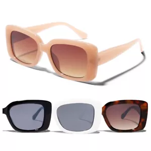ShadyVEU Square Chunky Frame Mod Chic Womens Retro Fashion Sunglasses - Picture 1 of 10