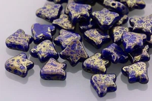 30pcs * NEW * Czech Glass 2-hole Bell FLOWER / Tulip Beads - Flat 2-hole Beads - Photo 1 sur 3