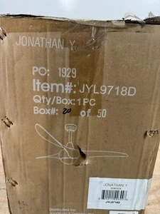 JONATHAN Y Lighting JYL9718D Aviator 52" 3 Blade Smart LED Indoor Ceiling Fan - Picture 1 of 11