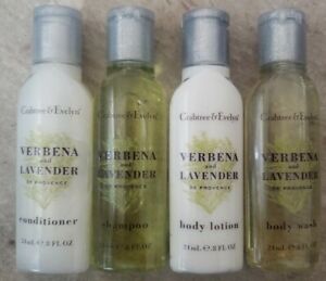 Crabtree & Evelyn Verbena Lavender Travel Shampoo/Conditioner/BodyWash/Lotion