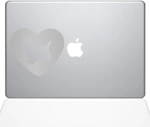 The Decal Guru Heart Yorkshire Terrier Decal Vinyl Sticker - 15" MacBook Pro - Picture 1 of 1