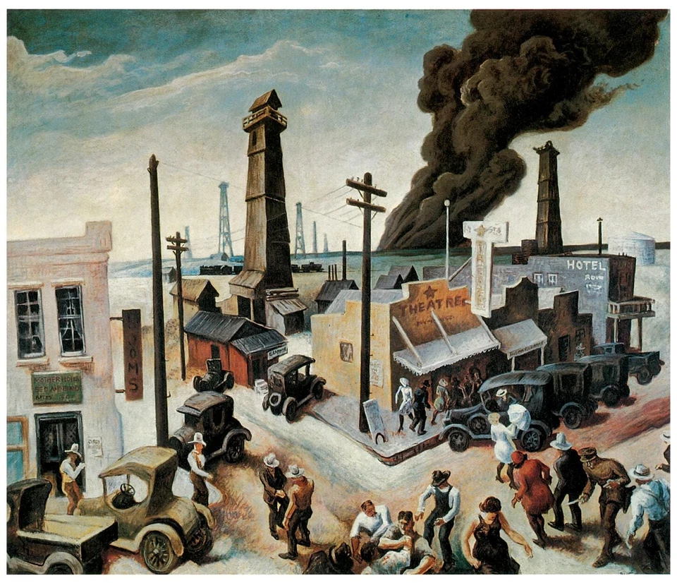 Boomtown: Thomas Hart Benton: 1926: impresión artística de calidad de archivo Foto 1 de 1