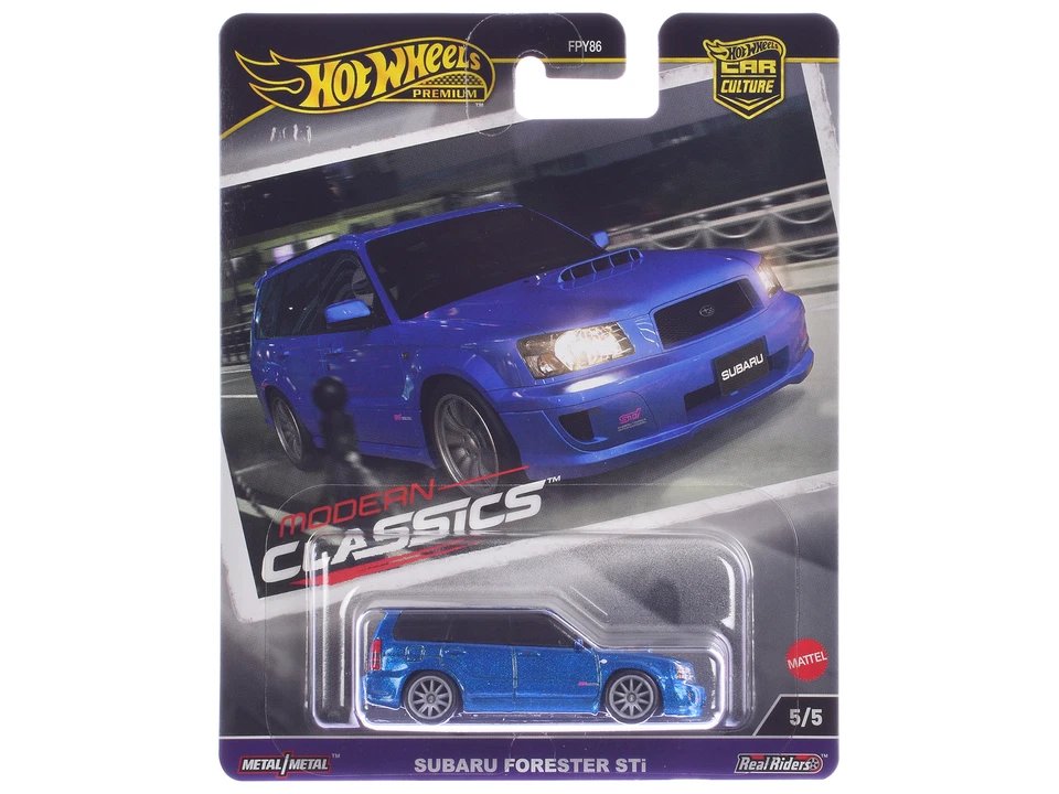 SUBARU FORESTER STI BLUE DIECAST MODEL CAR BY HOT WHEELS HRV74 1/64