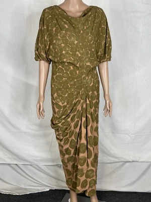Dries Van Noten Women's Dress Midi Size 42/US 10 Pink/Green *SAMPLE* - Image 1 of 4