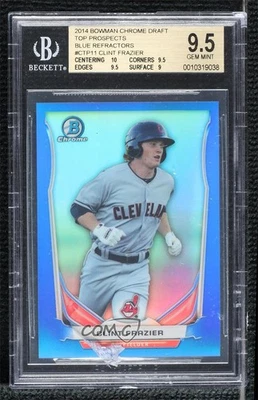 2014 Bowman Draft Top Prospects Chrome Blue Refractor /399 Clint Frazier BGS 9.5 - Image 1 of 2