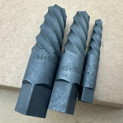 Juego de 3 extractores de pernos de tornillo Cleveland Twist Drill Easy Out hechos en EE. UU. Foto 1 de 4