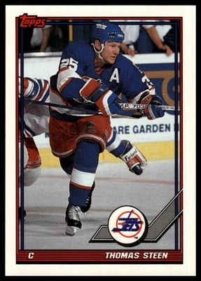 1991-92 Topps #218 Thomas Steen - Image 1 of 2