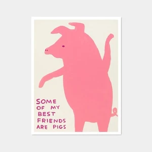 David Shrigley Limited Edition Large Poster ‘Some Of My Best Friends Are Pigs’ - Picture 1 of 5