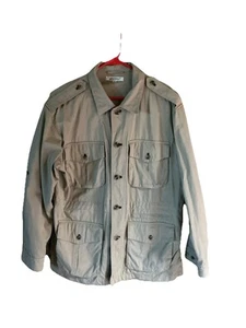 TravelSmith Jacket Mens Large Khaki Outdoor Hiking Casual Safari Travel Coat - Picture 1 of 23