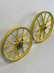 Vintage Schwinn Mag Alloy Lester Wheel Set Old School BMX 79 Scrambler Yellow OG - Picture 1 of 13