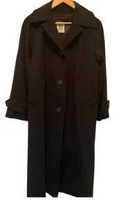 JNY Jones New York Schwarzer langer Mantel aus 100 % reiner Wolle Gr. Großer trendiger Mantel ** - Bild 1 von 20