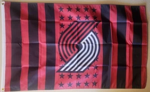 Portland Trail Blazers Stars And Stripes NBA Basketball Flag 3x5 Ft Grommets - Picture 1 of 3