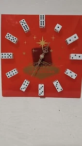 Red And White Las Vegas Nevada Dice Table Top Clock - Picture 1 of 2