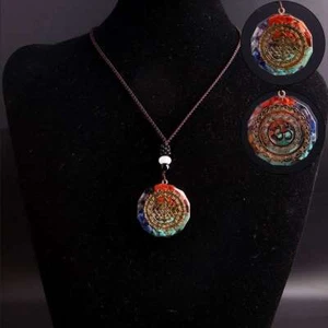 7 Chakra Reiki Healing Yoga Natural Stone Pendant Necklace Unisex Jewellery Gift - Picture 1 of 14