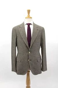 NWT $5095 Brunello Cucinelli Men Cashmere-Wool Houndstooth Sport Coat 50/40 A252 - Picture 1 of 11