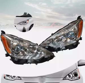 Pair of Headlight Assembly Set for 2012-2014 Toyota Prius C – Left & Right Sid - Picture 1 of 9