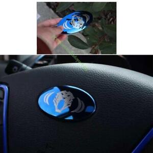 For Kia K3 Forte 2014-2018 Blue Titanium Steering Wheel Horn Button Ring Trim 1X