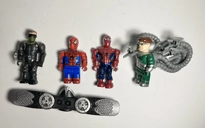 Marvel Mega Bloks Spider-man Figures Lot of 4 w/ Osborn, Doc Ock + RARE GLIDER - Image 1 of 4