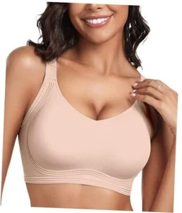 Womens Seamless Push Up Bras No Underwire Full Coverage X-Large Nude - Picture 1 of 7