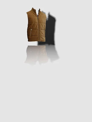 $795 Neiman Marcus Hombre Beige Gamuza Chaleco Abrigo Chaqueta Talla M Foto 1 de 2