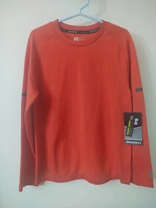360 Russell sportliches Jungen DRI-POWER LANGARM JACQUARD SMALL 6-7 orangefarbenes Shirt - Bild 1 von 6