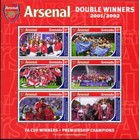 2001-02 ARSENAL Football Club Stamp Sheet (DOUBLE WINNERS Premier League FA Cup)