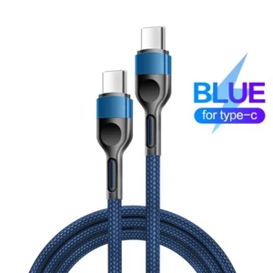 4 PACK USB-C to USB-C Braided Cable Fast Charge Charging Cord Rapid Type Charger - Picture 1 of 12
