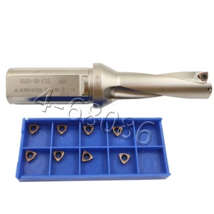 1pc WC-20-3D-C25 U drill indexable drill Internal cold drill +10pcs WCMX040208FN - Picture 1 of 7