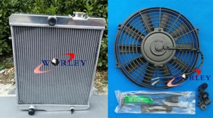 56mm Aluminum Radiator + fan for TRIUMPH TR4A 1965-1968 1966 1967 65 66 67 68  - Picture 1 of 8