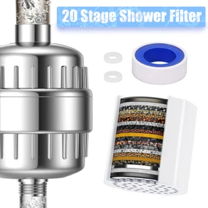 20 Stage Shower Filter Water Softener Filter for Hard Water Remove Chlorine - Picture 1 of 17
