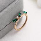 Sweet Dazzing Shiny Vintage Emerald Finger Ring Rhinestone Crystal