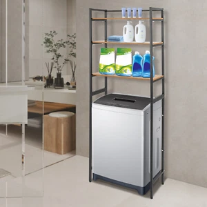 3 Tiers Bathroom Storage Shelf Freestanding Storage Rack For Washing Machine TOP - Picture 1 of 24