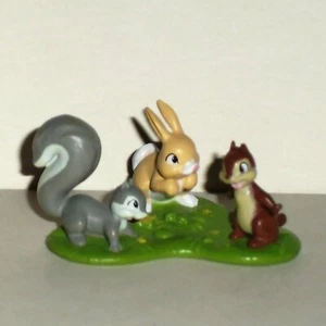 Disney Snow White Birds Friend Bunny Squirrel Chipmunk 2" PVC Figure Cake Topper - Imagen 1 de 1