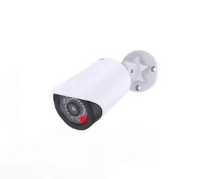 TELECAMERA FINTA CON LED VIDEOSORVEGLIANZA A BATTERIE CAMERA ESTERNA CON STAFFA - Foto 1 di 5