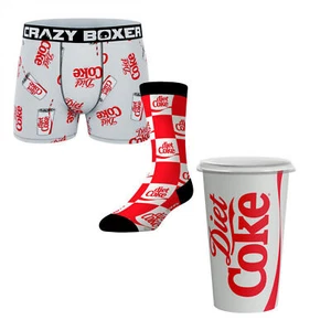 Crazy Boxers Coca-Cola Diet Coke Herren Boxershorts und Socken Cup Set Mehrfarbig - Bild 1 von 25